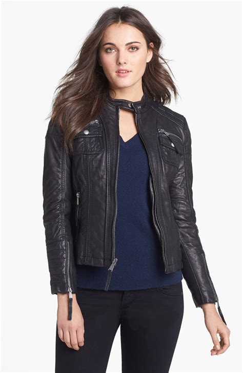 michael kors leather coat